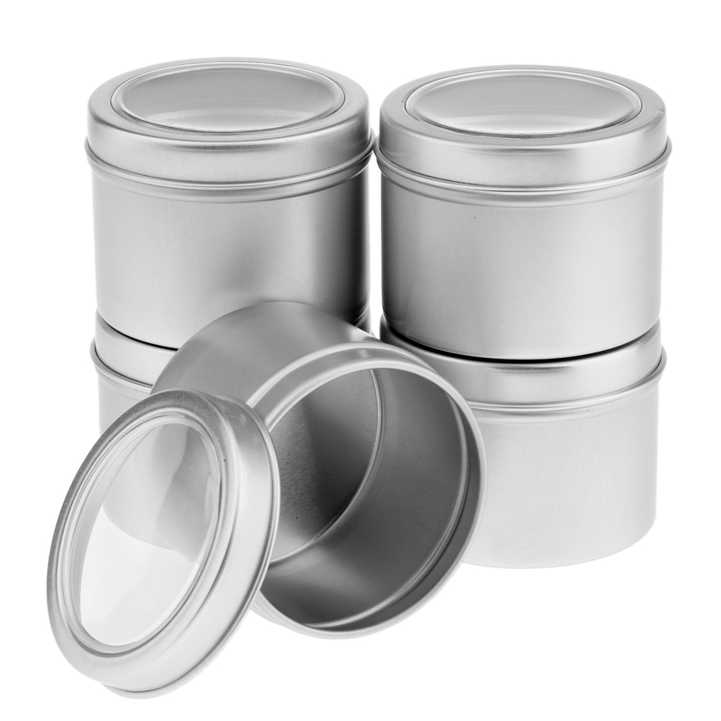 Tin Container Lid - علبة ألومنيوم دائرية سعة 60 مل،