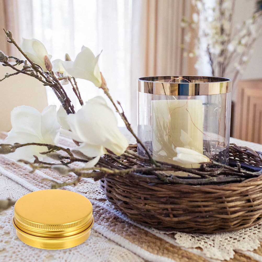 Tin Container Lid - 12 قطعة من علب الألمنيوم المزودة