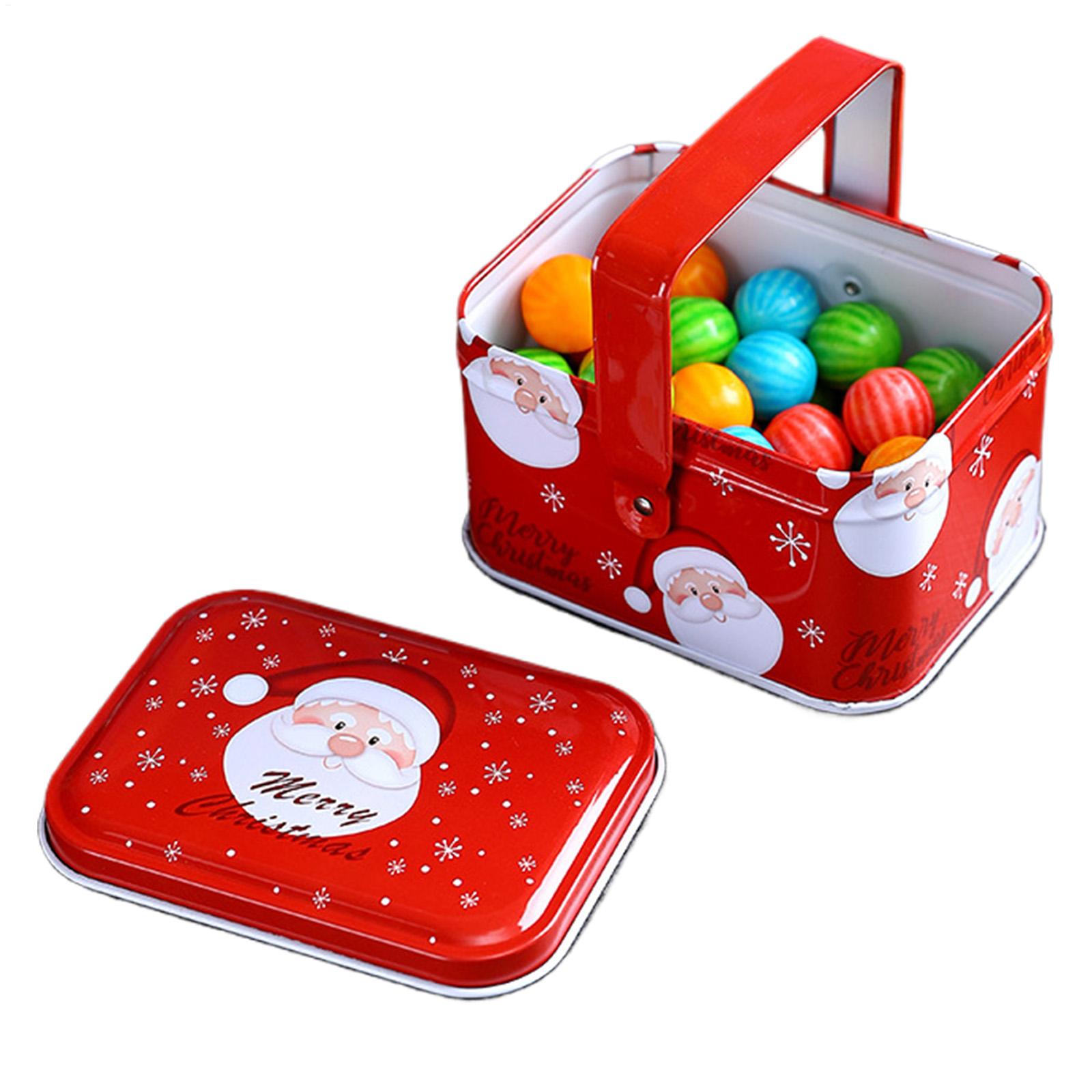 Tin Container Lid - علب تخزين معدنية لبسكويت عيد الميلاد
