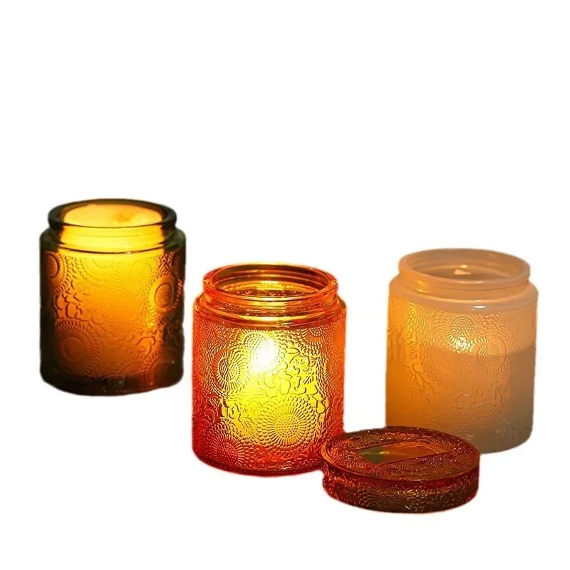 Candle Making Jars With Lids - 1 قطعة، وعاء زجاجي فارغ لتخزين